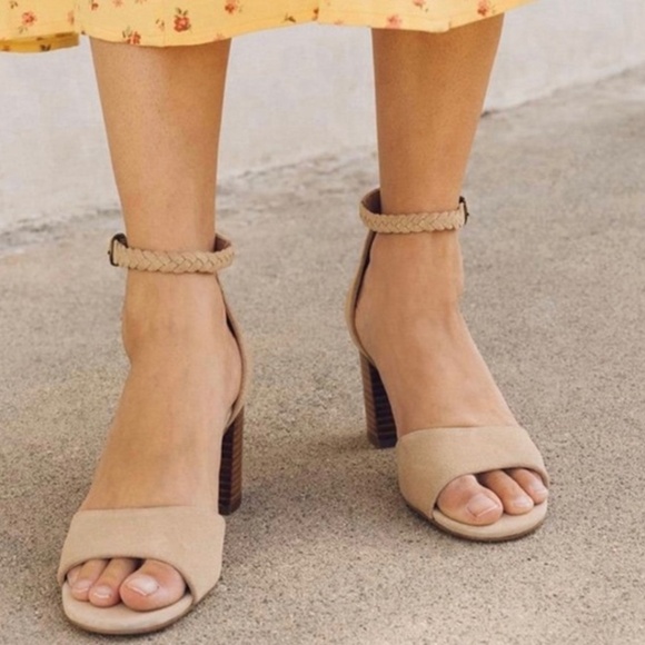 Soludos Women's Hazel Sandals 5.5 Sand Mid Height Heel Wedding Cocktail‎ Travel - Picture 2 of 16